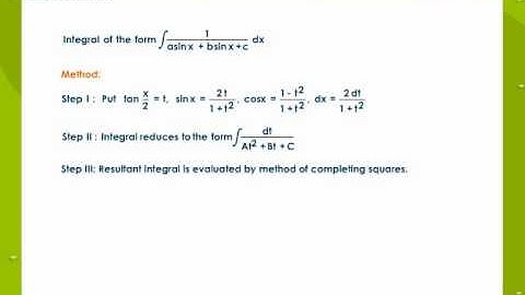 Indefinite integrals