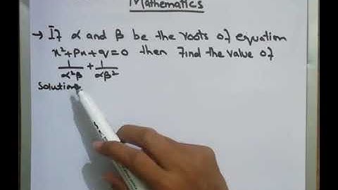 If α, β are Roots of x²+px+q=0, find the value of  1/ α^2β +1/αβ^2?