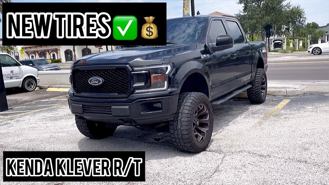 My lifted f150 gets new tires kenda klever r t 35x12 5x20 youtube