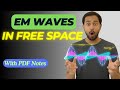 Electromagnetic Wave Equation in Free Space 🔥 | B.tech, IIT JEE, B.Sc, Msc