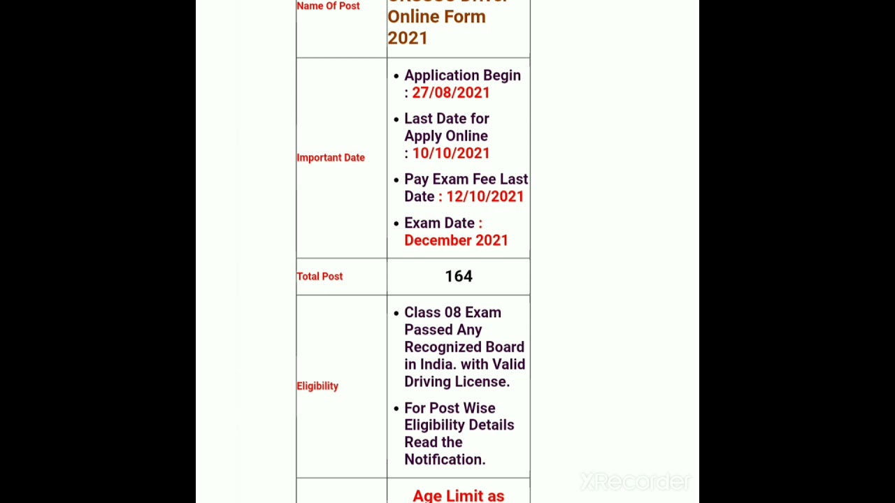 UKSSSC DRIVER RECRUITMENT 2021