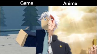 Sorcerer Battlegrounds  All Gojo Moves Vs Anime