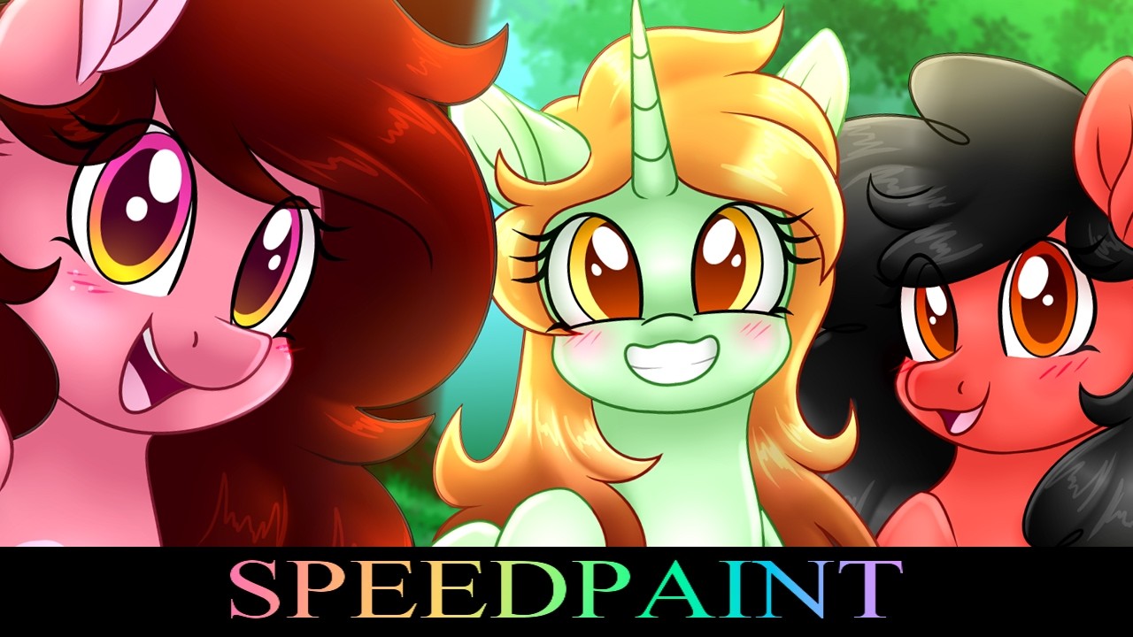 Blossom, Rose and Meadow - MLP SpeedPaint (four in one!)