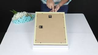 Ayoga 11x14 Collage Picture Frame for 3 Photos, 4x6 (Walnut)