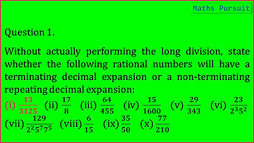 Ex:1.4 Q-1-(i). Without actually performing the long division, state whether the following rational