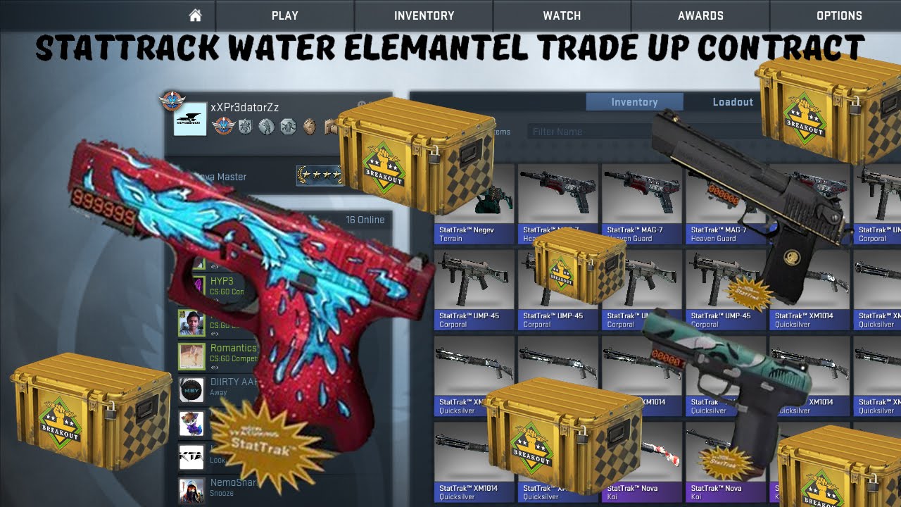 CS:GO-Stat-trak trade up to Water Elemental? - YouTube
