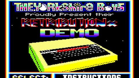 BBC MICRO - RETRIBUTION X MEGADEMO - THE YORKSHIRE BOYS - 1992