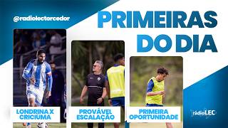LONDRINA X CRICIÚMA | PROVÁVEL ESCALAÇÃO | PRIMEIRA OPORTUNIDADE - PRIMEIRAS DO DIA 01-10-26