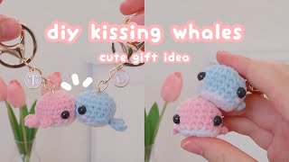 crochet kissing whales ♡ valentines gift diy | ABSOLUTE BEGINNER crochet tutorial | amigurumi whale