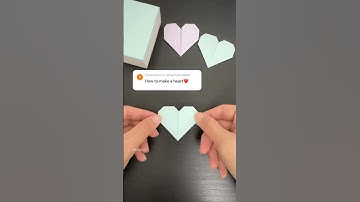 Simple and Easy Sticky Note Origami Heart #折り紙 #origami #origamiheart #paperheart