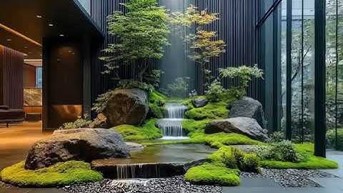 Góc tiểu cảnh thác nước sân vườn nhỏ xinh