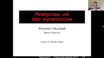 Semigroups and their representations. Lecture  20: problem session (by W. Mazorchuk)
