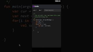 Fibonacci Series || Print In Kotlin || Learn Kotlin #shorts