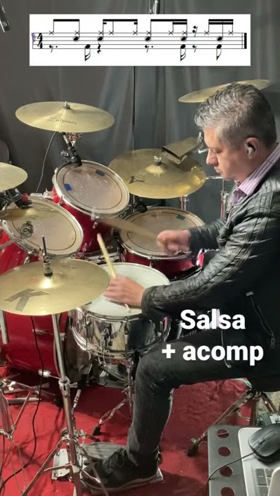 Rhythm of salsa for drumset #drum #drummer #zildjian #drumset #drumming #salsa