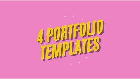 4 Portfolio Templates #portofolio #templateporto #websitedesign