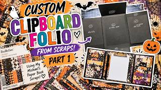 I Turned My Halloween Scraps Into a Clipboard Folio! 🎃 | Part 1