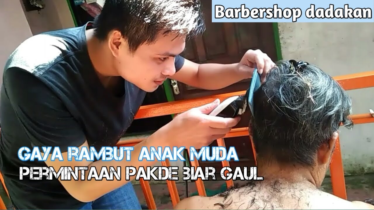 pangkas rambut  keren permintaan pakde potongan rambut  gaya 