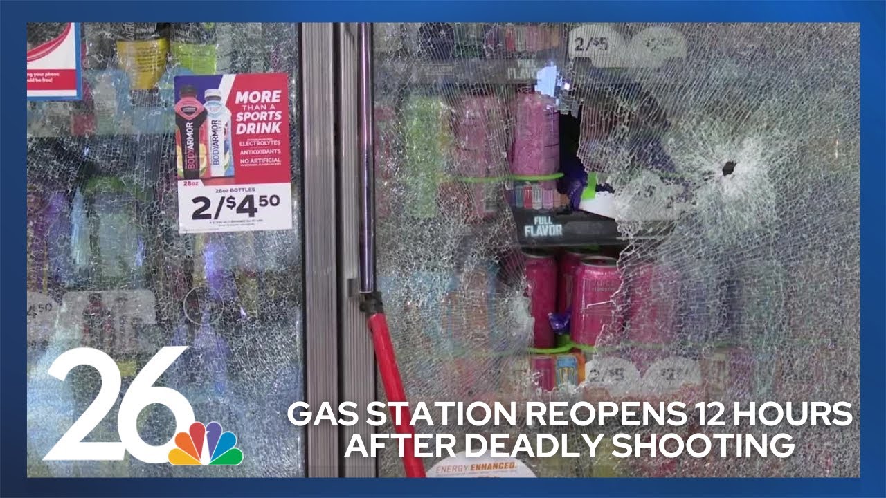Gas station reopens 12 hours after deadly shooting - YouTube