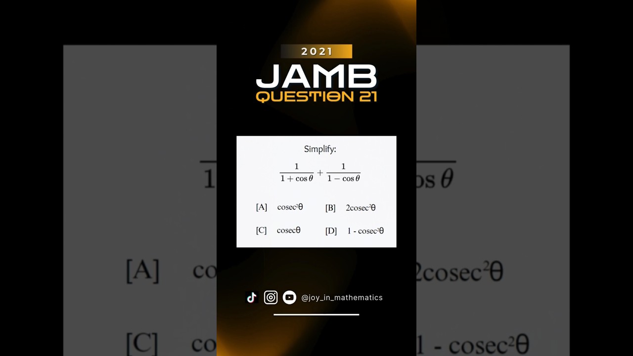 JAMB 2021 Question 21