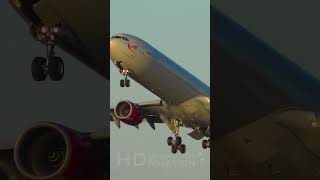 LOUD Airbus A340600 Takeoff out of San Francisco Airport | Virgin Atlantic