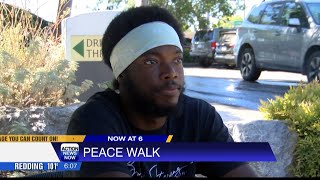 Man on a cross-country journey makes a stop in Red Bluff