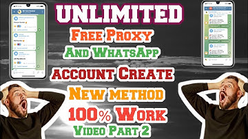 Unlimited Free Proxy and WhatsApp Account Create.New Method.100%Work Method 2025  #telegram#whatsapp