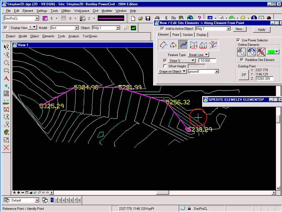 Element Along Element From Point