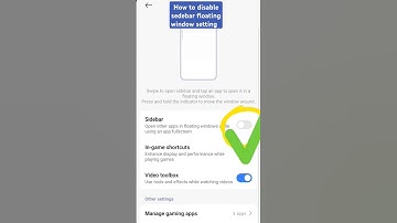 How to disable sedebar floating window setting #short #shortvideo #shortvideo #smartphone #android