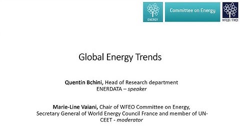 WFEO Energy Ctee webinar “Global Energy Trends - Continued growth in energy consumption & emissions”