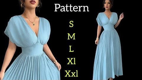 Draft a Draped Bodice & Pleated Skirt Dress✂️ | Full Pattern Making Tutorial