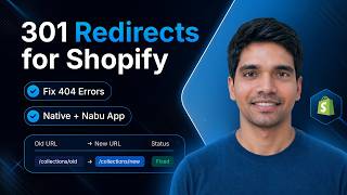 How to Create Shopify 301 Redirects (Native + Nabu App) | Fix 404 Errors