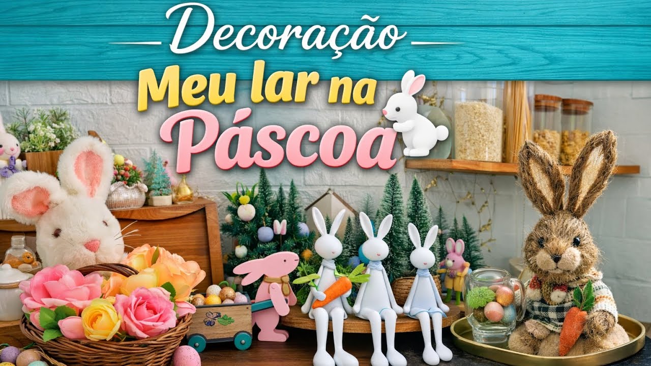 TRANSFORMEI MINHA CASA PARA A PÁSCOA 🐰✨ OLHA NO QUE DEU!FICOU LINDA.