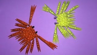 Модульное оригами легкое, краб, мастер класс для начинающих Модульное оригами легкое, краб, мастер класс для начинающих