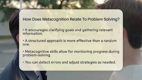 How Does Metacognition Relate To Problem Solving? - The Personal Growth Path