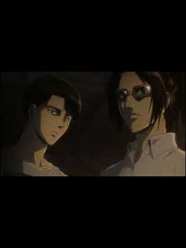 levi x hanji levi and hanji levi kisses hanji #anime #attackontitan #levi #levixhanji