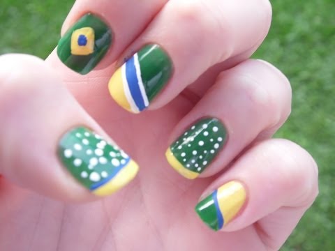 Copa do mundo 2018 - Unhas Decoradas Brasil