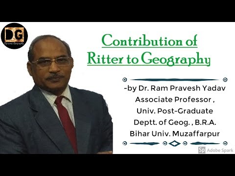 Contribution of Ritter to Geography