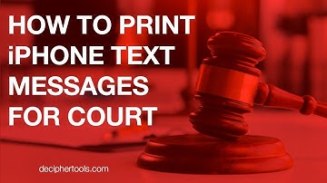 How to Print iPhone Text Messages for Court