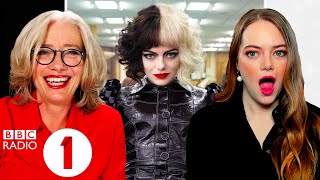 "Maybe I am British!?" Cruella's Emma Stone and Emma Thompson on accents, selfies and *that* laugh.