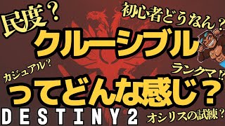 【Destiny2】最近始めた人向けにDestinyを10年やってるおじさんが現状のクルーシブルがどんなもんなのかをダラダラ説明する動画。