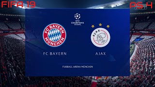 FIFA 19 FC Bayern vs Ajax Gameplay UEFA Champions League (4K)