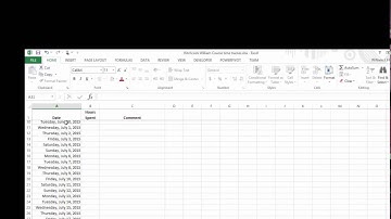 Excel time tracker
