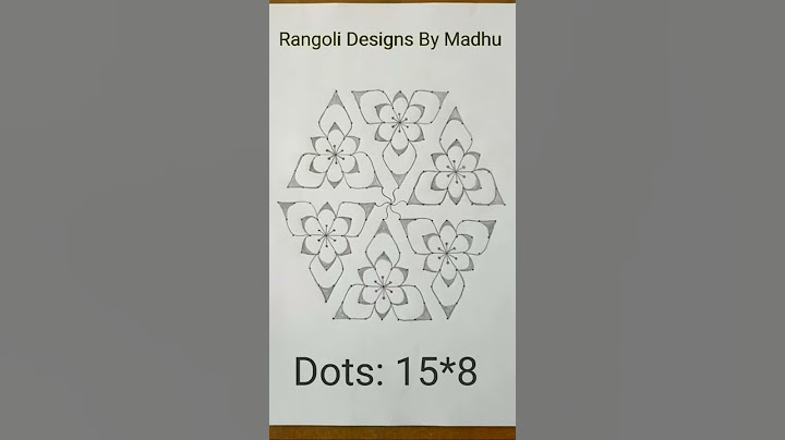 Beautiful flowers rangoli with 15*8 dots for beginners // Festivals Rangoli