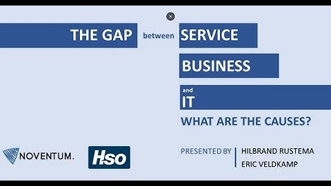 Bridging the gap between Service Business and IT - Part 1