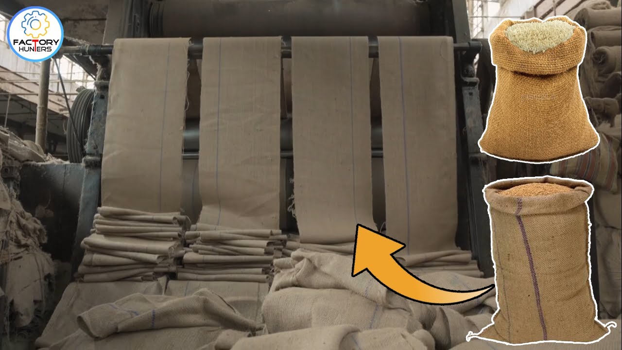 इस तरह से फैक्टरी में बनती है जूट की बोरियां || HOW IT'S MADE JUTE BAGS ...