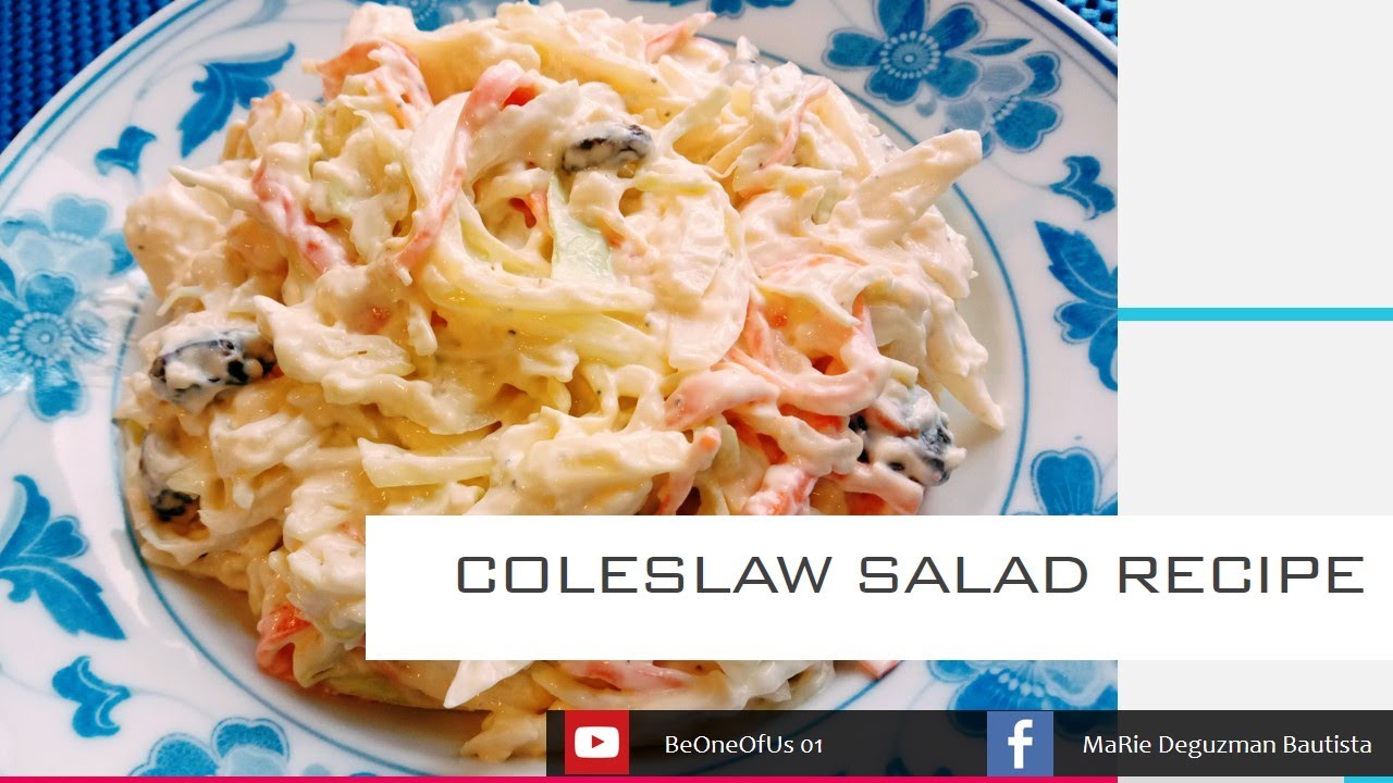 COLESLAW SALAD RECIPE YouTube
