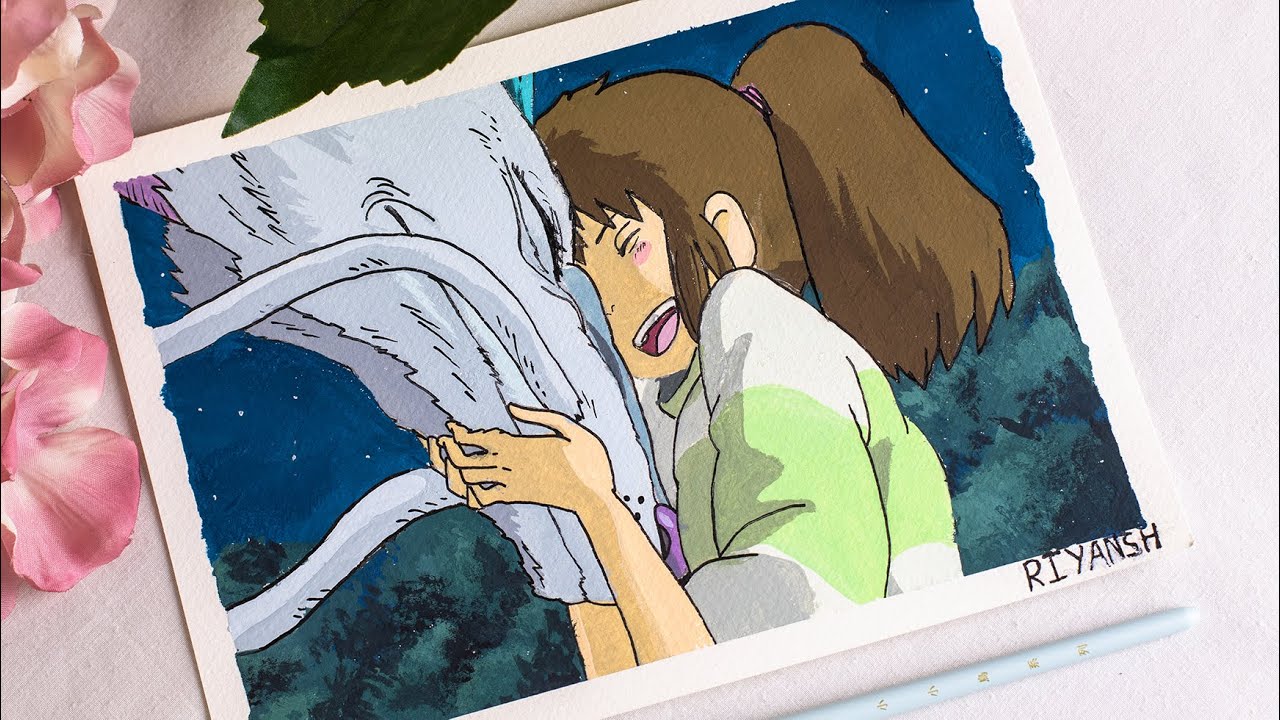 Jelly Gouache Unboxing And Painting Chihiro And Haku Youtube
