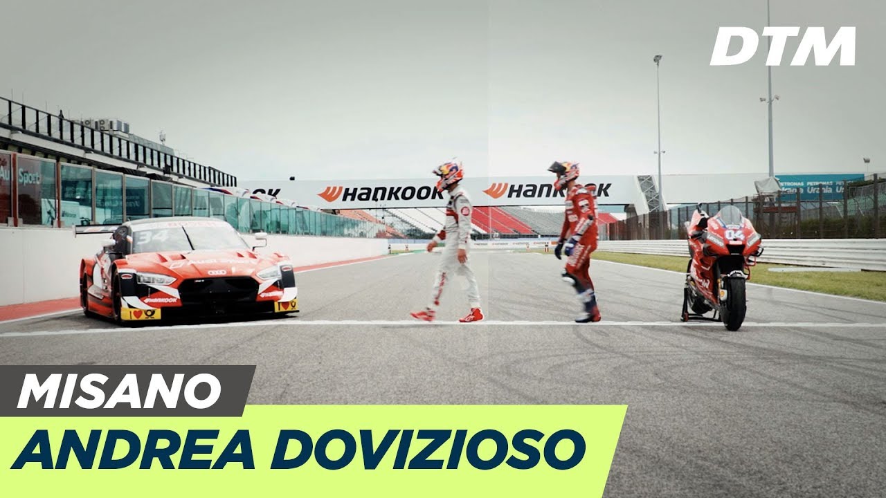 Andrea Dovizioso changes from 2 to 4 wheels | DTM Misano 2019