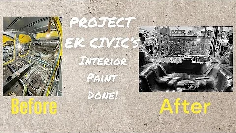 EK CIVIC AWD TURBO KSWAP pt. 6 || PAINTING THE INTERIOR