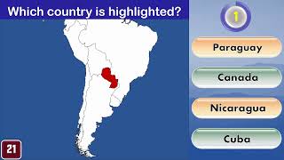 American Countries on a Blank Map Quiz